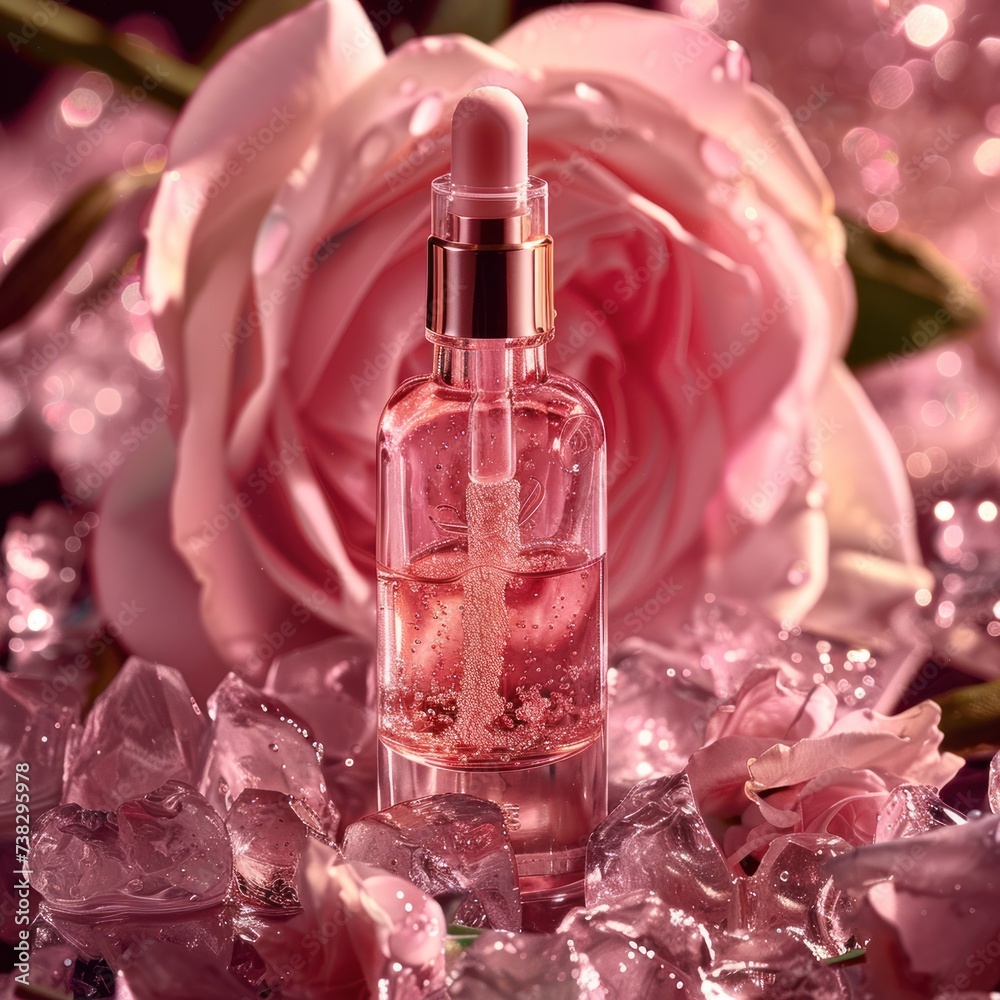 Elegant Rose Essence Serum Bottle Elegant Rose Essence Serum Bottle