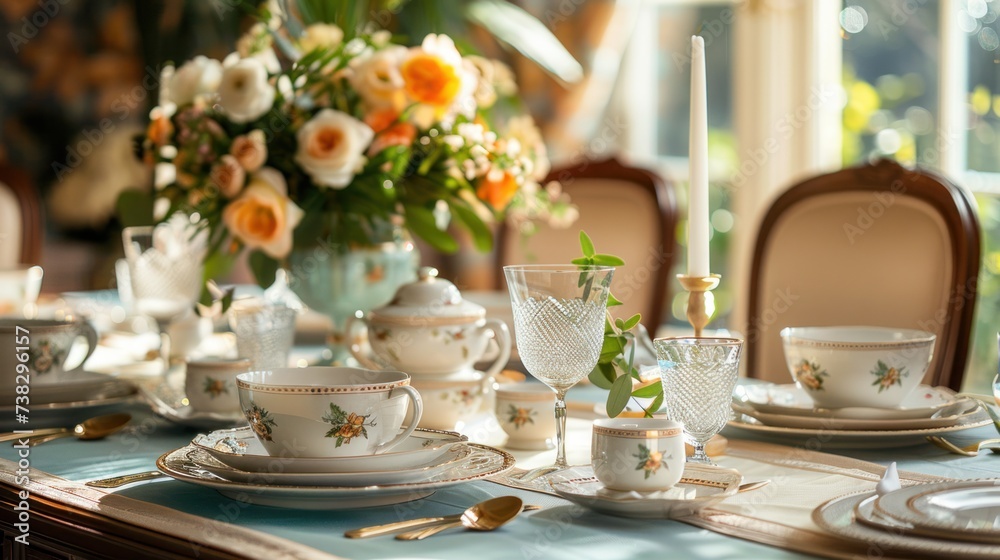 Elegant Easter Brunch Table Setting Elegant Easter Brunch Table Setting