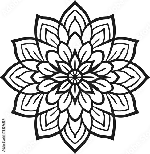 Mandala. Round Ornament Pattern. Henna tattoo mandala. Mehndi style.