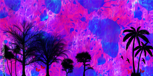 abstract colorful aurora lightned sky background