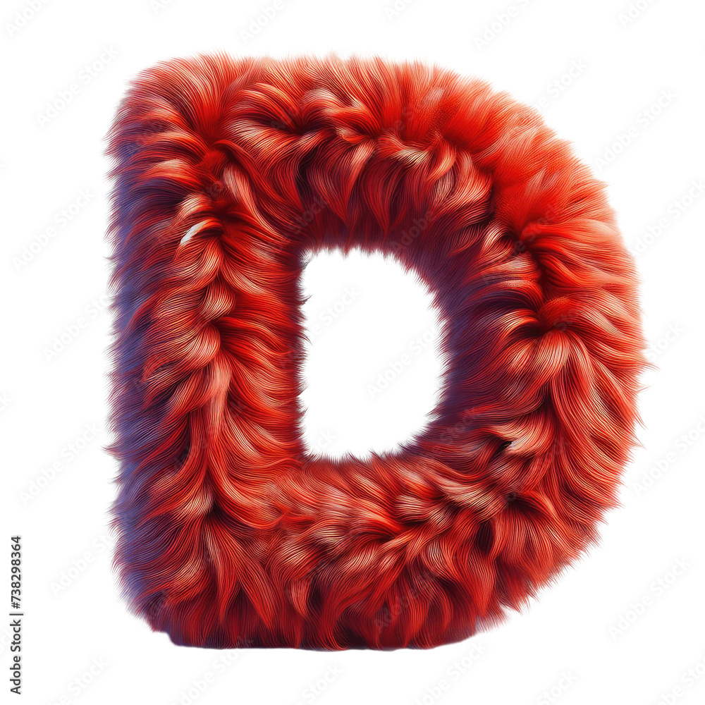 Isolated 3D Letter on a Clear PNG Canvas Generative AI