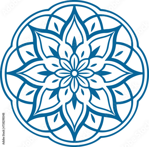 Mandala. Round Ornament Pattern. Henna tattoo mandala. Mehndi style.
