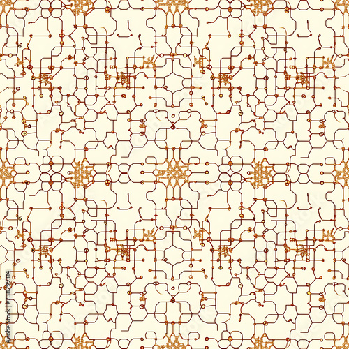 Seamless Pattern inspired by a Circuit Board