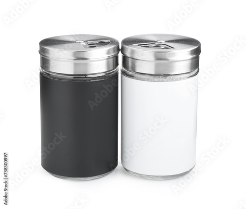 Salt and pepper shakers isolated on white