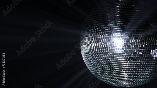 Large mirror ball for disco and concerts for lighting effects photo