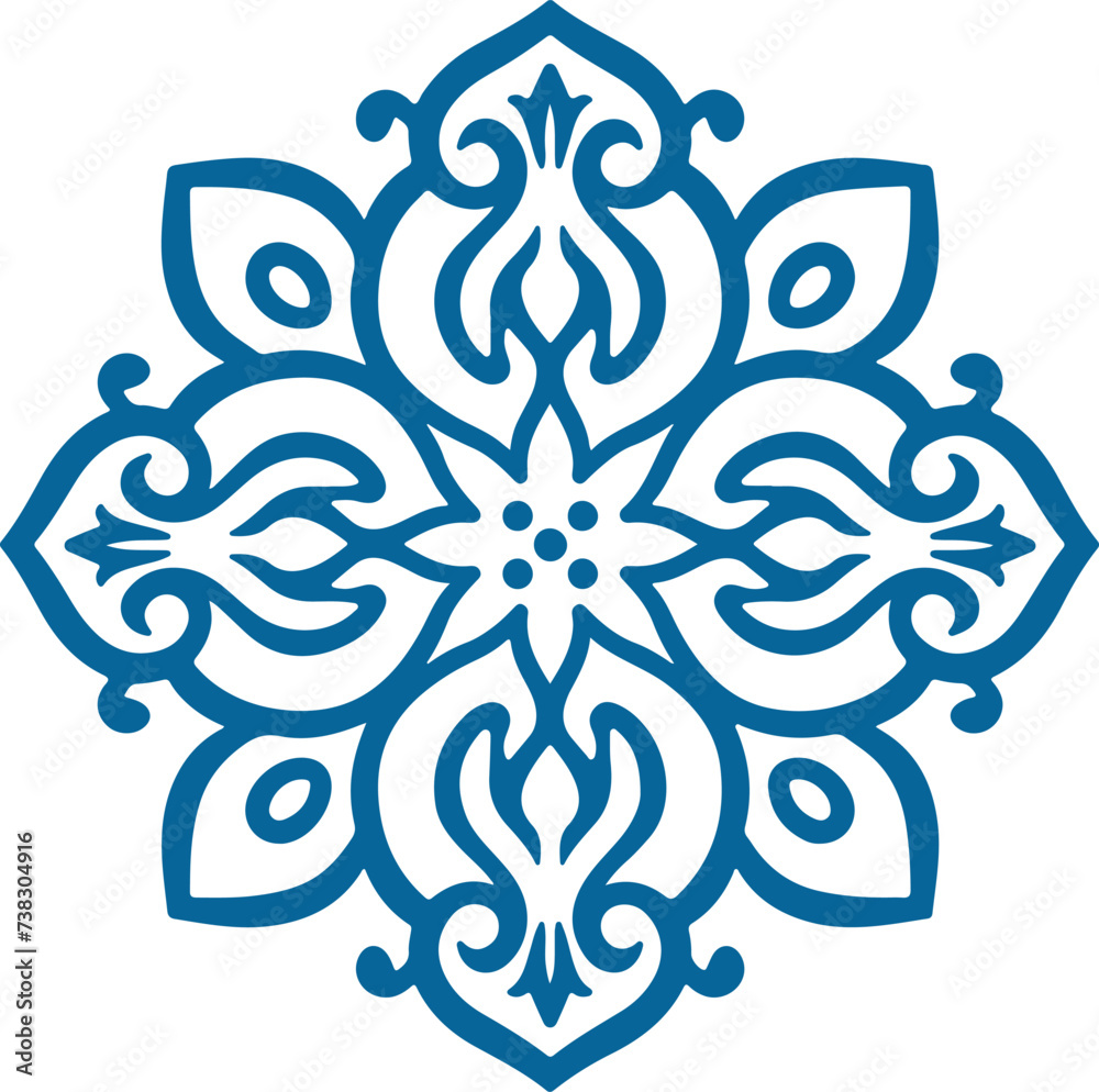 Mandala. Round Ornament Pattern. Henna tattoo mandala. Mehndi style.