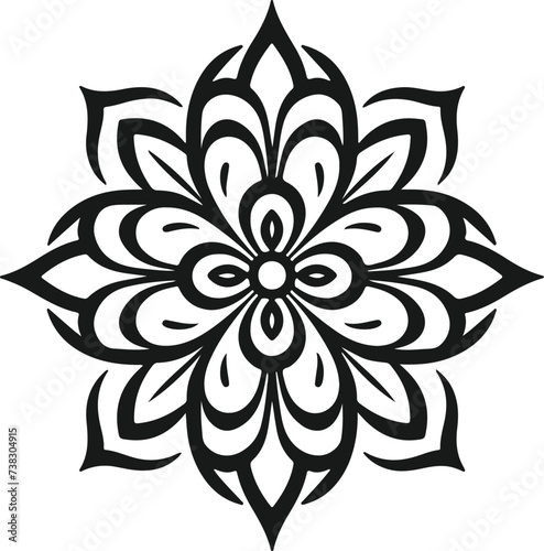 Mandala. Round Ornament Pattern. Henna tattoo mandala. Mehndi style.