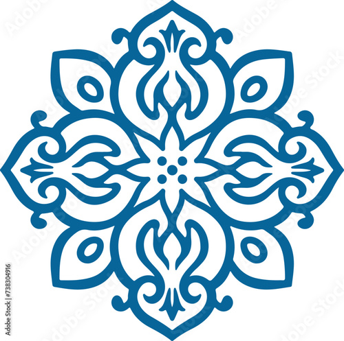 Mandala. Round Ornament Pattern. Henna tattoo mandala. Mehndi style.