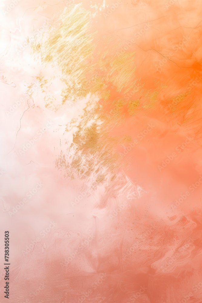 Obraz premium Abstract wallpaper of a pink and orange and peach fuzz pantone gradient. Mesmerizing masterpiece capturing the vibrant hues of a peach and orange sunset, evoking feelings of warmth and creativity