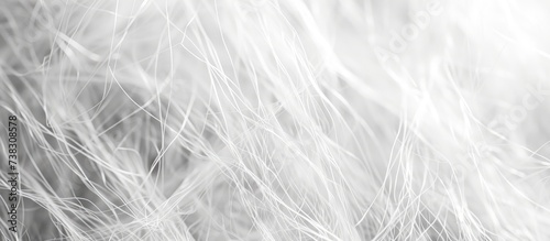 White fibers made of cellulose photo