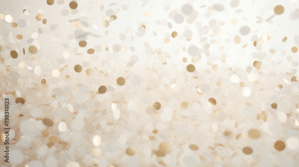 The background of the confetti scattering is in Ivory color.