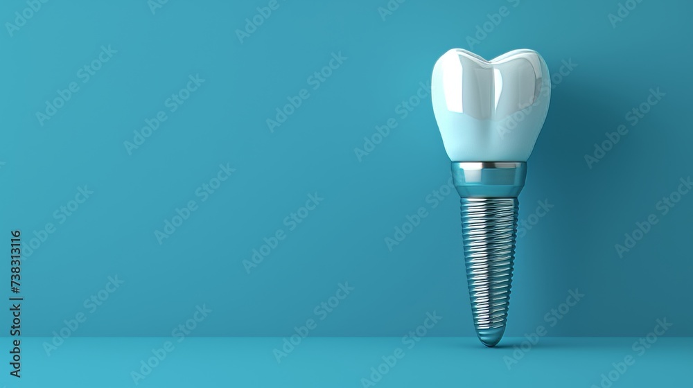 Interactive tooth implant poll  vote   share your opinions on dental implants for a healthy smile - obrazy, fototapety, plakaty 