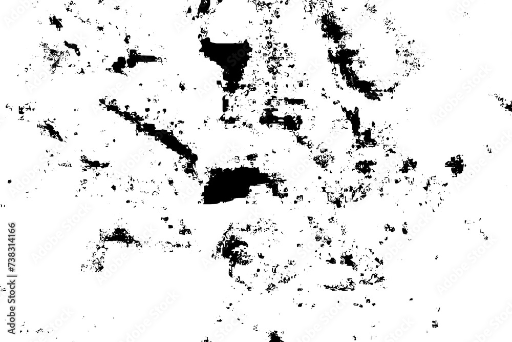 Fototapeta premium Rustic grunge texture with grain and stains. Abstract noise background. PNG graphic illustration with transparent background.