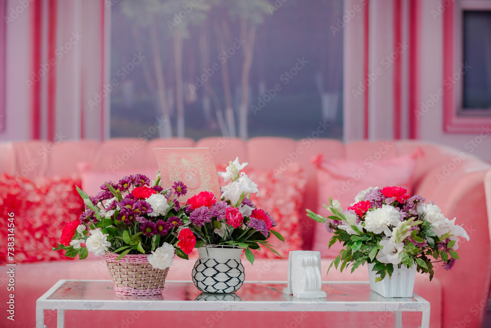 Fototapeta premium Beautiful romantic elegant wedding decor