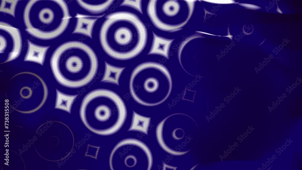 Animated background and club video in blue and white colors. Circles ...