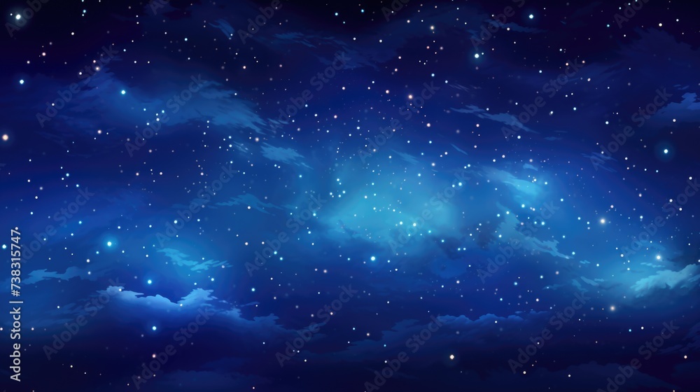 Obraz premium The background of the starry sky is in Sapphire color