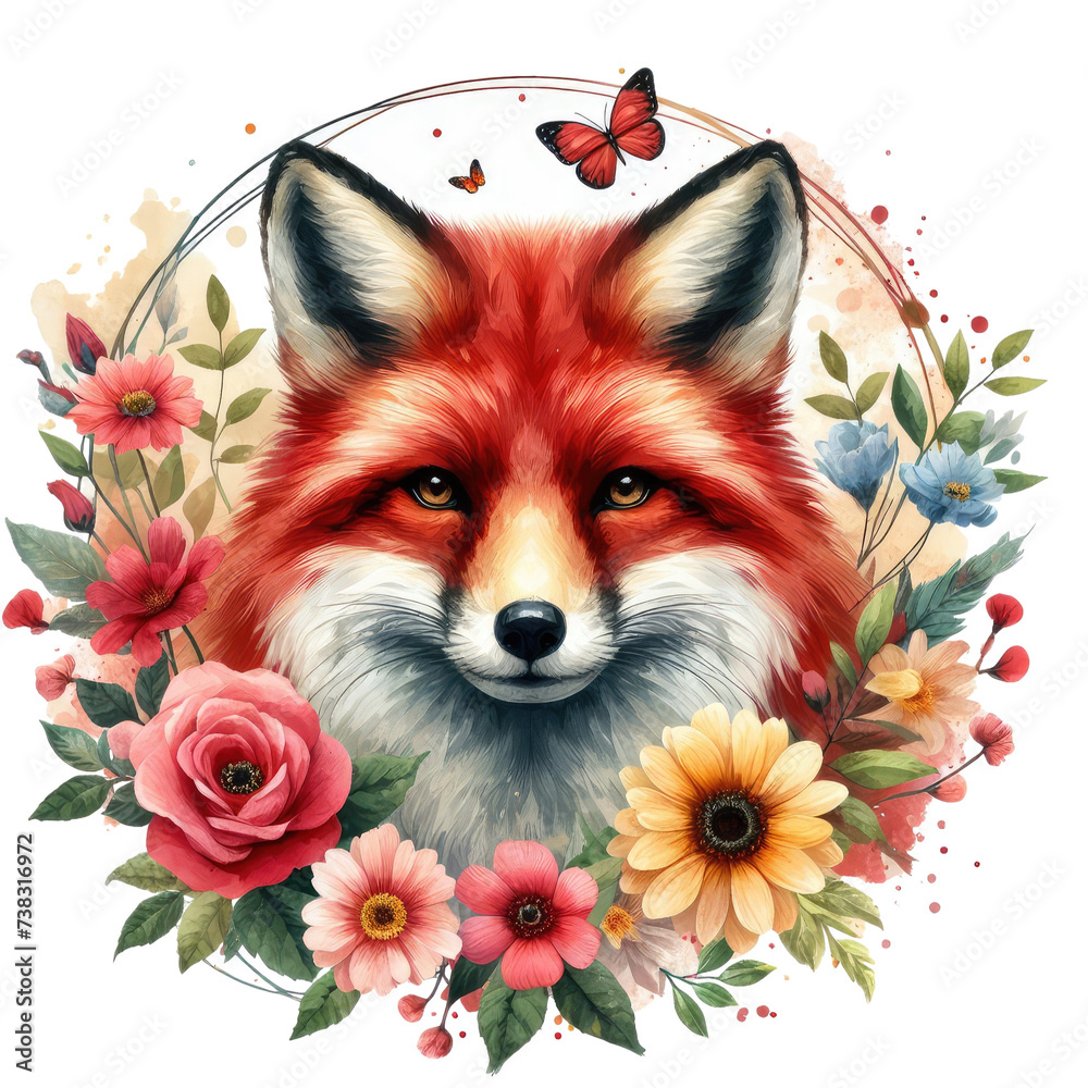 Fototapeta premium wild illustration vector art generative ai