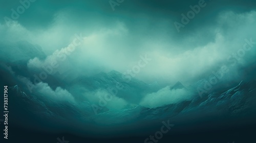  Turquoise Color Fog Background