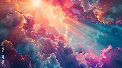 uplifting 8K image radiating hope, with vibrant colors and uplifting compositions symbolizing optimism and the promise of brighter days ahead. photo