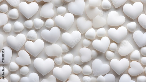 White Color Hearts as a background