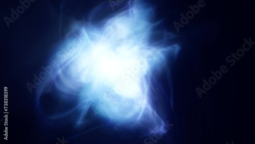 Wallpaper Mural Blue energy cosmic dust and wave lines futuristic magical glowing bright. Abstract background. Video in high quality 4k, motion design Torontodigital.ca