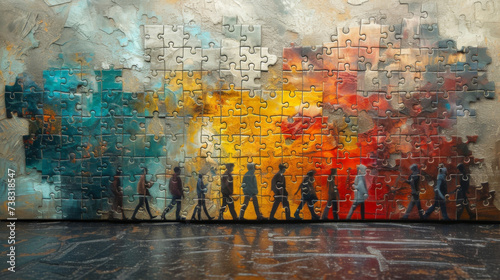 Seeing the bigger picture is crucial when it comes to retirement planning and pension funds. A large puzzle is shown with each piece representing a different aspect of financial photo