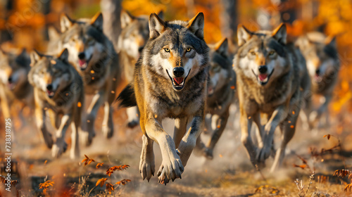 Wild Elegance  A Lone Wolf in the Forest  Capturing the Essence of Wilderness and Predatory Instinct