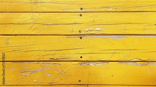 This image captures a seamless bright yellow wooden backdrop with subtle textures and a hint of greenery at the edge. It offers a cheerful and clean aesthetic perfect for design backgrounds.
