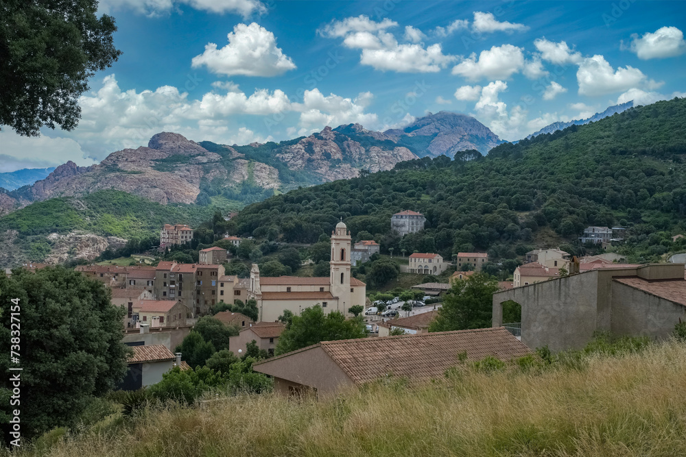 Corsica, Piana, a traditional village
