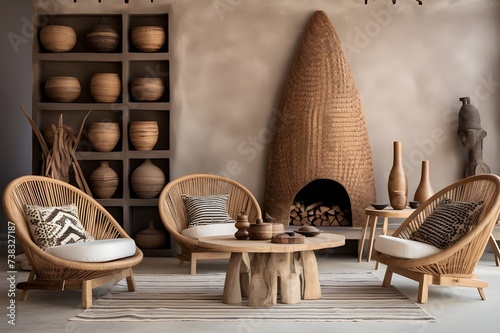 Tribal Treasures: Indigenous-Inspired Interior De photo