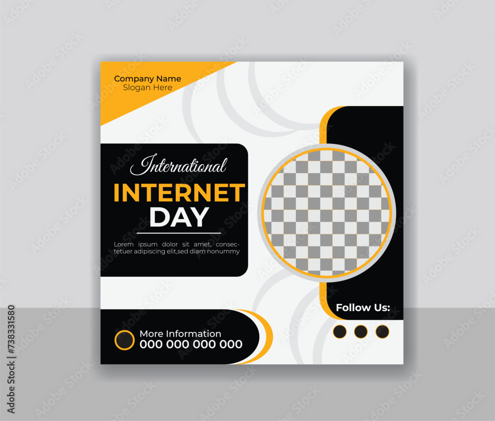 Vector new modern world food day social media poster design template