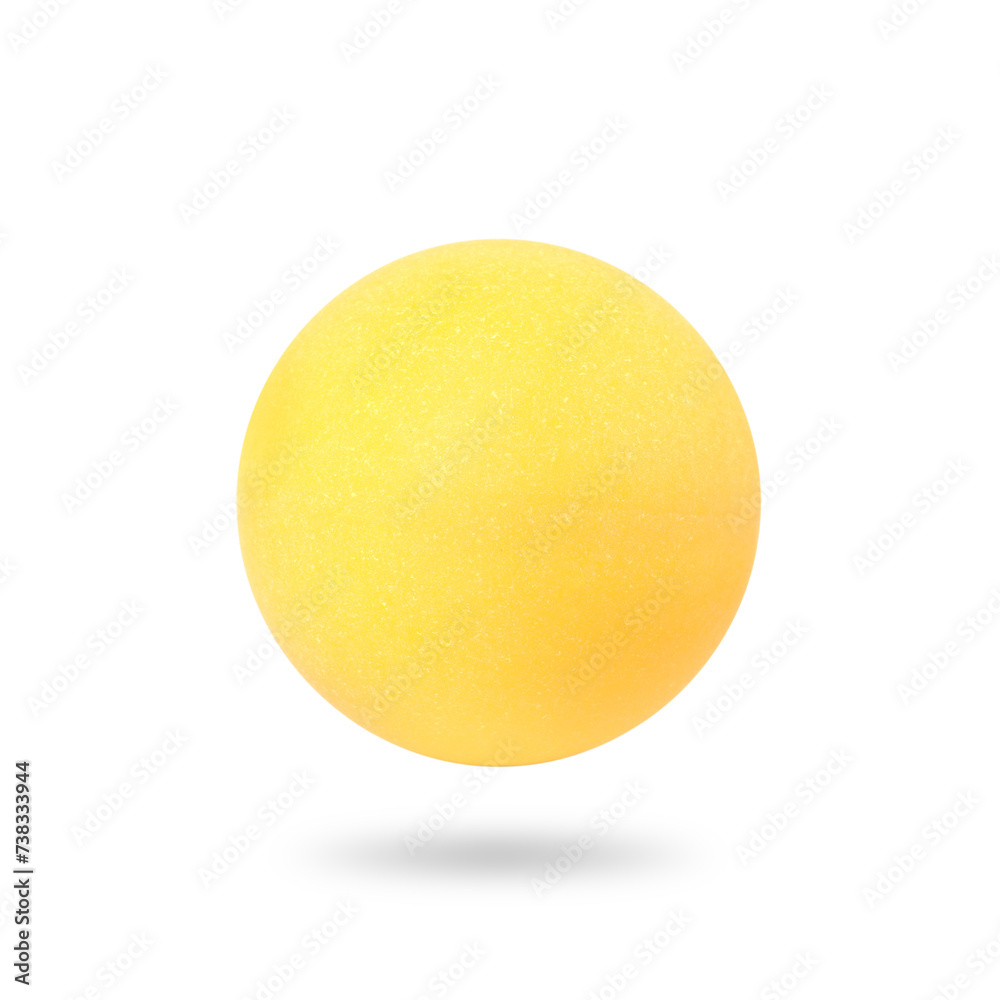 One ping pong ball in air on white background One ping pong ball in air on white background