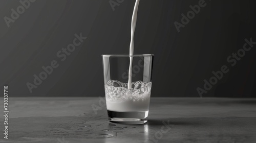 milk in a small glass generative ai