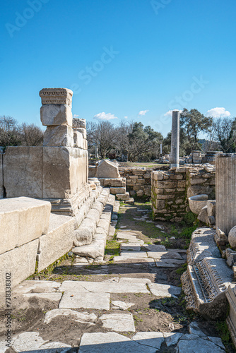 Scenic views from Stratonikeia, which hosted many civilizations from antiquity to modern times, is one of the significant archaeological sites in Asia Minor and has unique characteristics in Turkey. photo