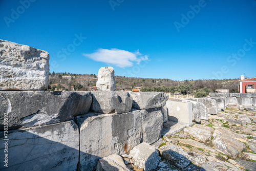 Scenic views from Stratonikeia, which hosted many civilizations from antiquity to modern times, is one of the significant archaeological sites in Asia Minor and has unique characteristics in Turkey. photo