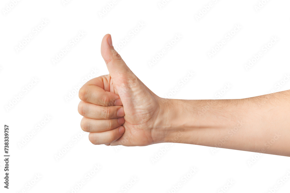 Man's hand isolated on white background Man's hand isolated on white background