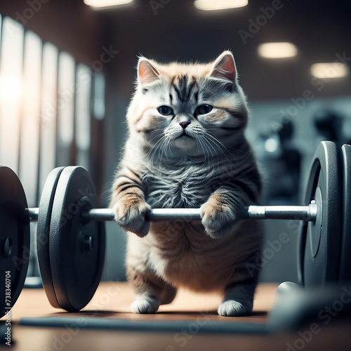 Cat at the gym. 