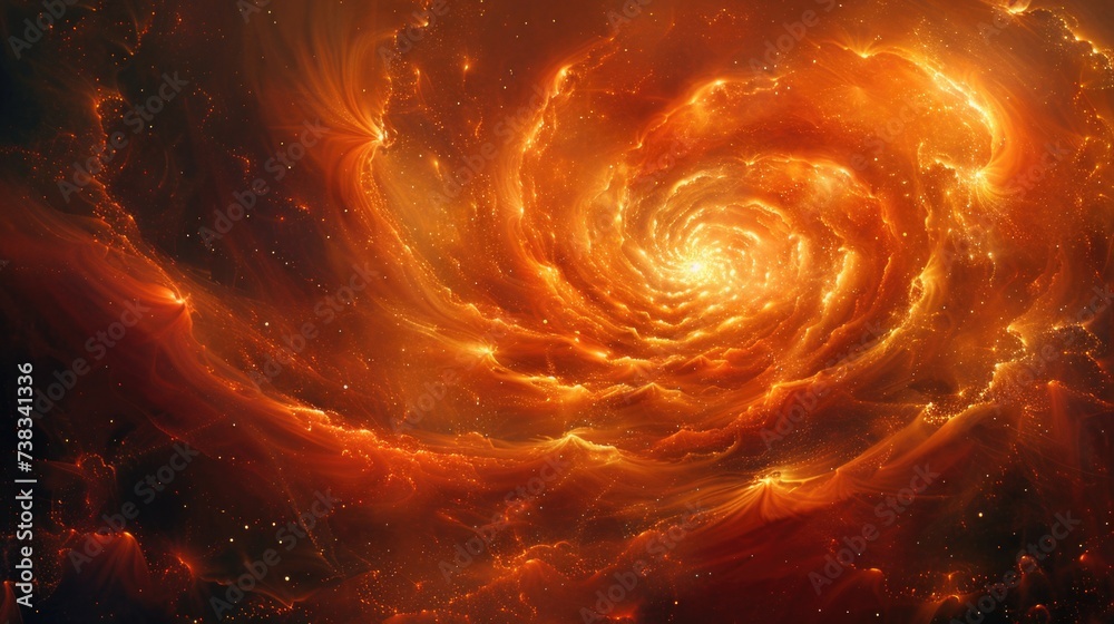 Enormous Spiral Shaped Object Suspended in the Sky. Generative AI.