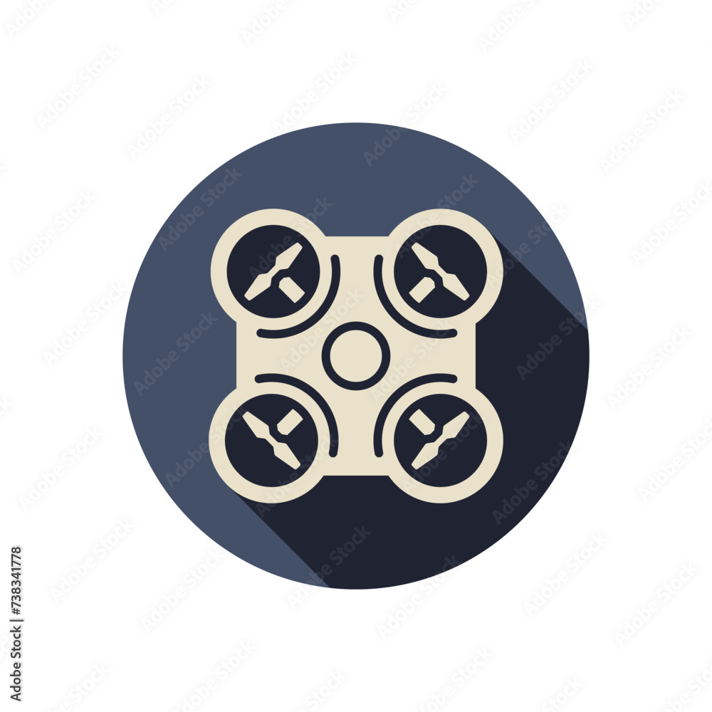 Drone flat style vector icon. Quadcopter illustration. Drone flat style vector icon. Quadcopter illustration.