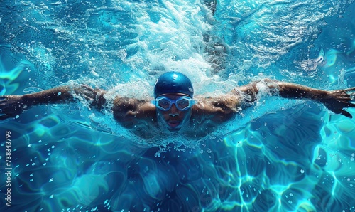 Competitive men's swimmer r...