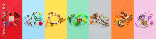Collage with hamantaschen a...