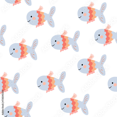 Fish  seamless pattern  © Maria