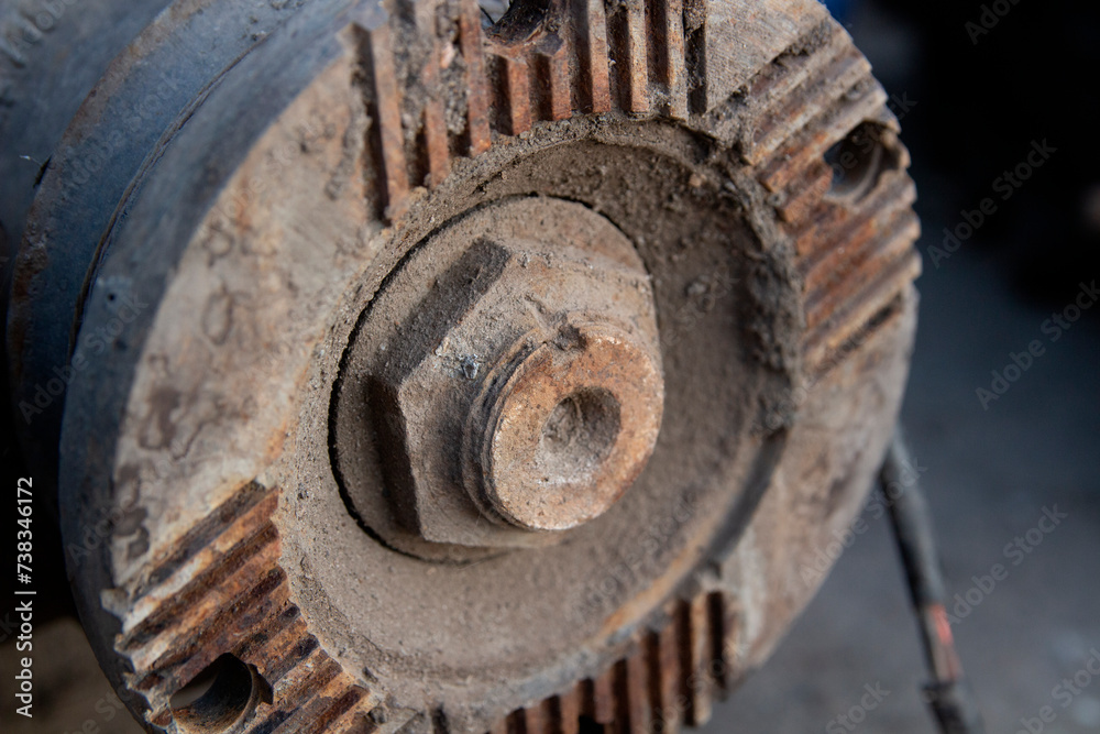 truck drive shaft flange. element of the vehicle chassis truck drive shaft flange. element of the vehicle chassis
