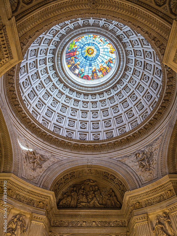 Ceiling of the royal chapel of Dreux in Loire Valley
