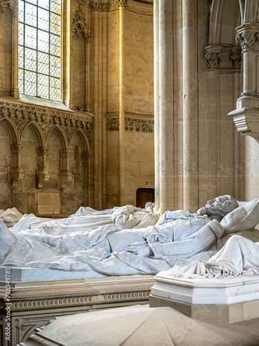 Tombs of the royal chapel of Dreux in Loire Valley photo