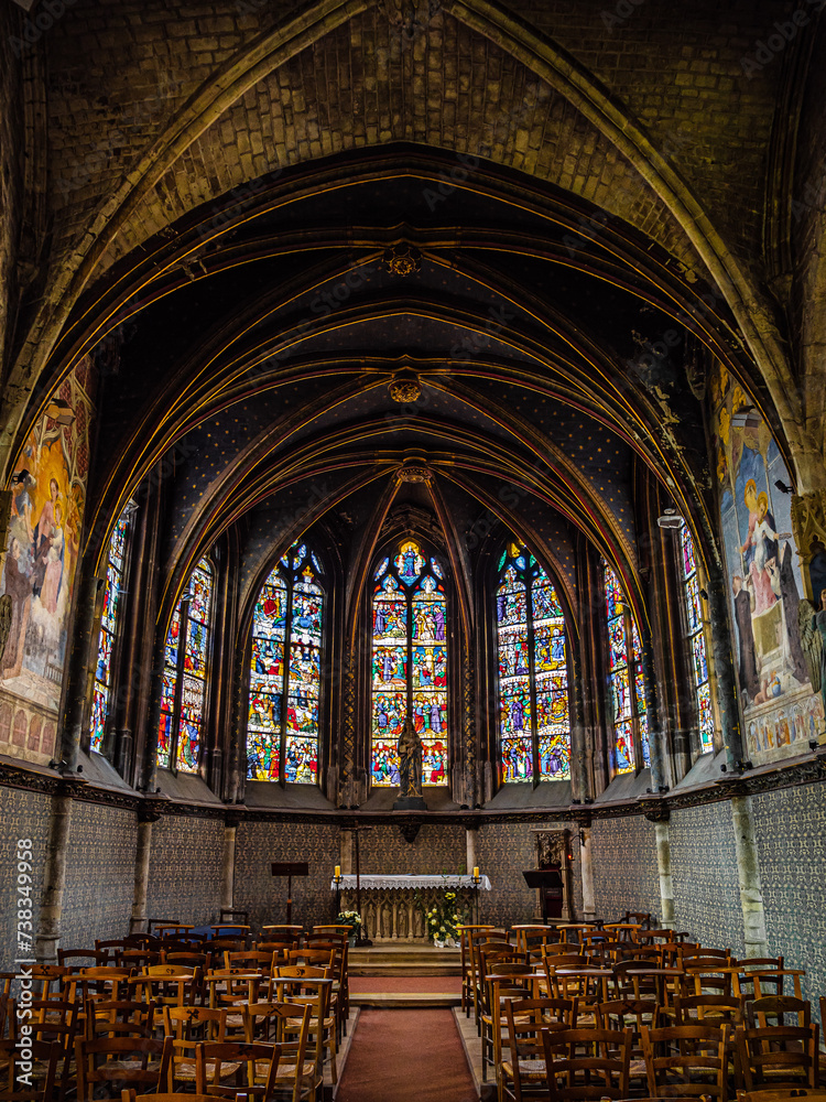Interior of Saint Peter church in Dreux, Loire Valley