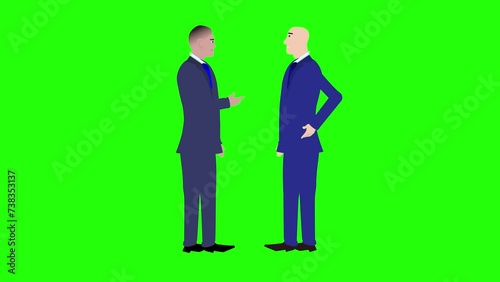 Wallpaper Mural Animation of two business man character talking each other on green screen chroma key Torontodigital.ca