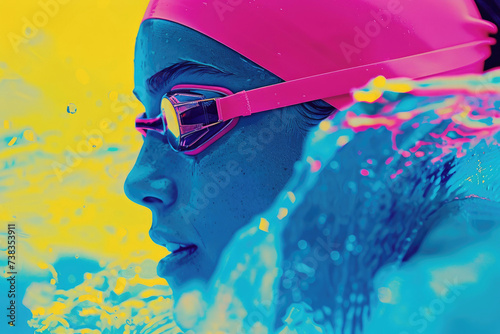 Women swimming advertising ...