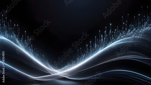 silver color digital light abstract dynamic effect 8