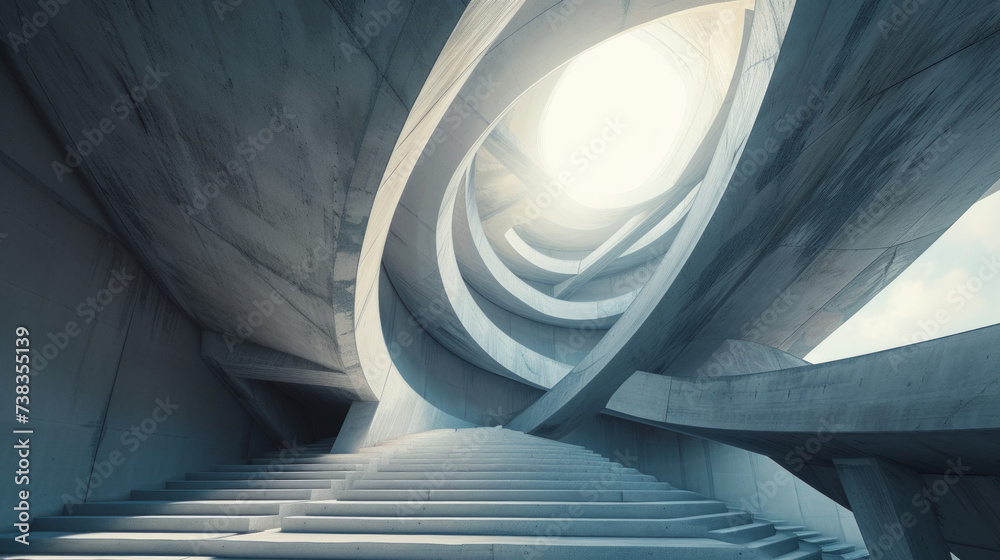 Obraz premium A detailed shot of an architectural structure showcasing clean lines and geometric shapes
